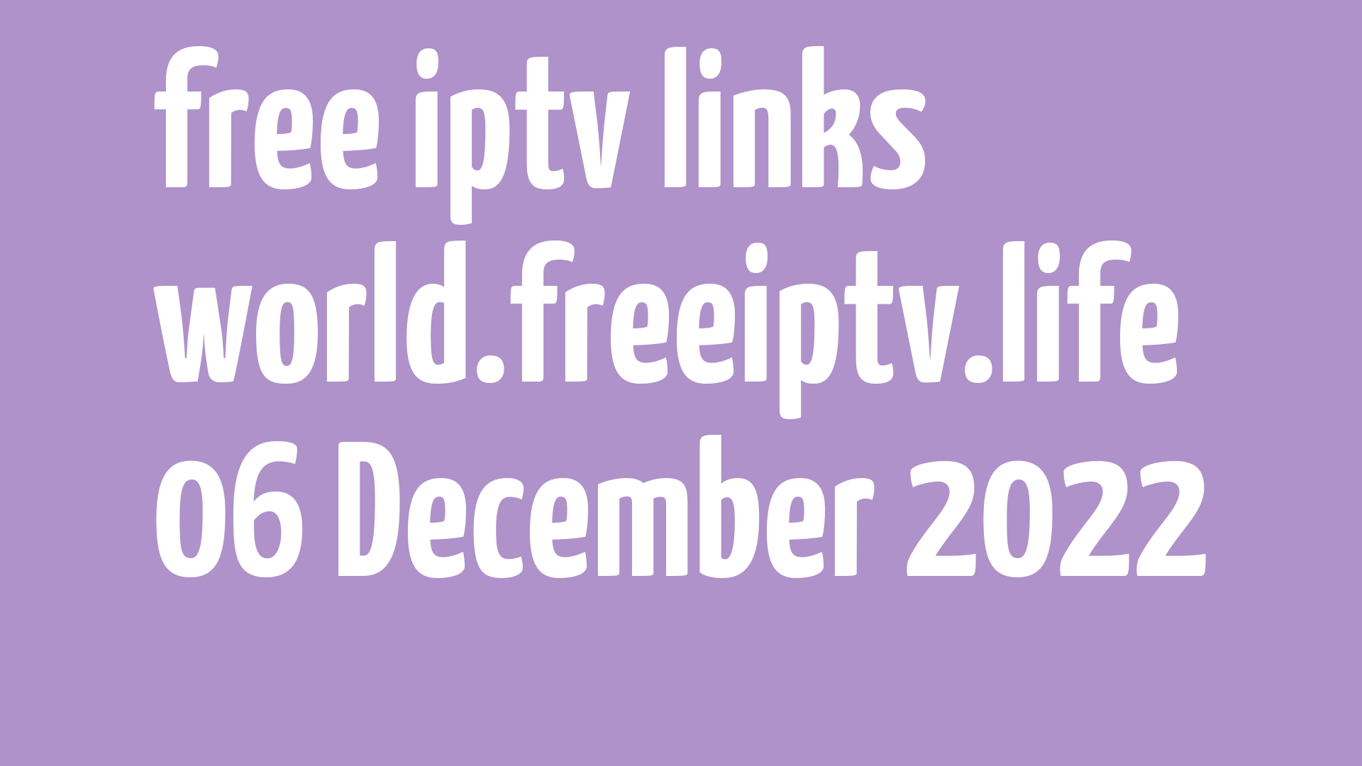 free iptv links 051222